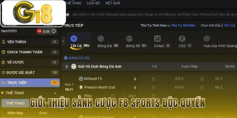 Giới thiệu F8 Sports độc quyền ứng dụng công nghệ API tiên tiến