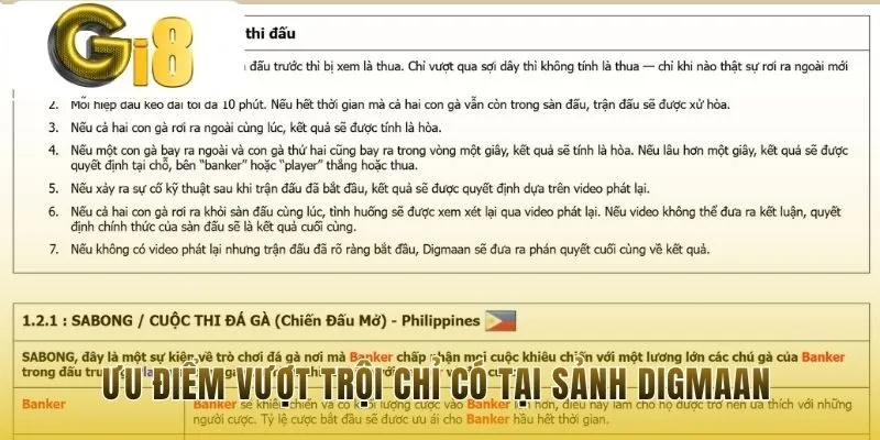 Sảnh Digmaan nổi bật với livestream Full HD cùng kèo minh bạch